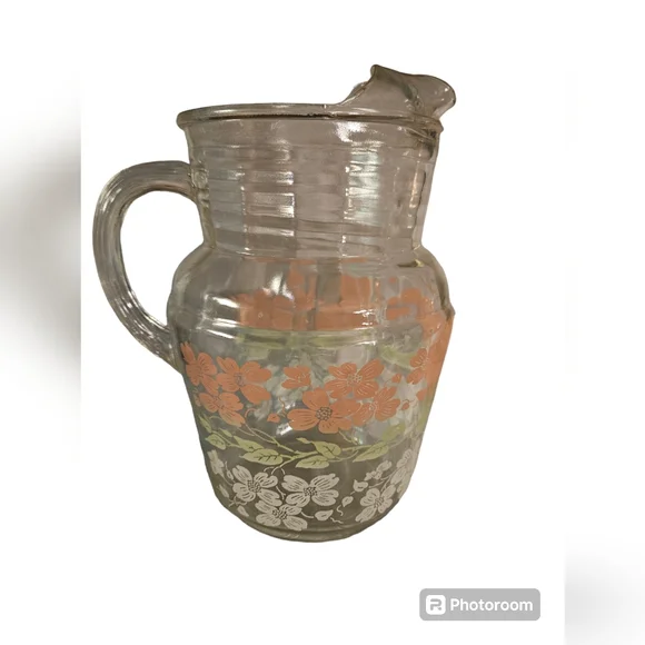 Vintage 1940’s Anchor Hocking dogwood ice lip pitcher - Picture 4 of 5